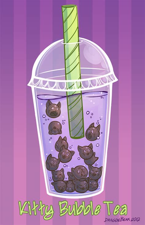 A bright idea from @iceandpantowson: Kitty Bubble Tea by DragonBeak on DeviantArt