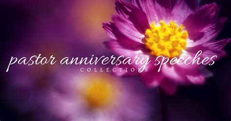 Pastor Anniversary Speeches