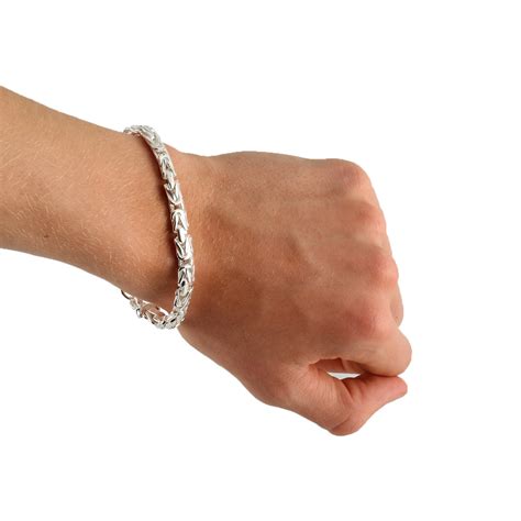 Men like wearing jewelry as much as women do. Byzantine Silver Bracelet For Men - 9mm Wide - 40 Grams ...