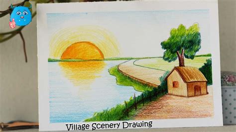 How To Draw A Sunrise With Colored Pencils Sunset Drawing How To