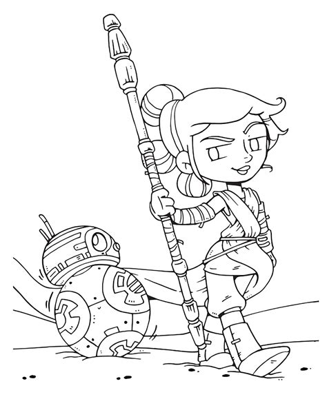Star Wars: The Last Jedi cute coloring pages - YouLoveIt.com