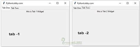 Tab Widget In Tkinter Gui Programming Python Tkinter Tutorial