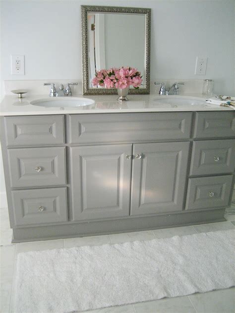 Ten June Diy Custom Painted Grey Builderstandard Bathroom Vanity