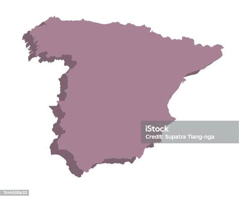 Vetores De Mapa De Espanha Com Mapa Colorido 3d E Mais Imagens De