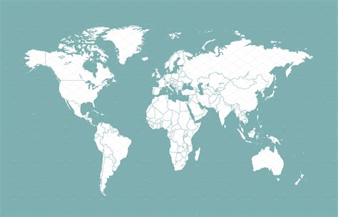 Blank Map Of The World With Borders World Map