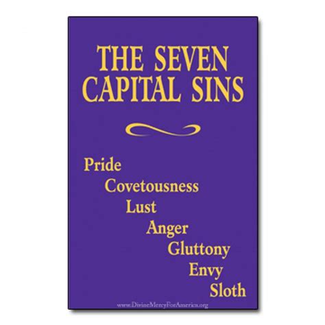 The Seven Capital Sins Explained With Remedies Divine Mercy