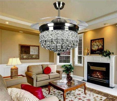 Heart Shaped Crystal Fan Ceiling Lamp In 2020 Ceiling Fan Fan Light