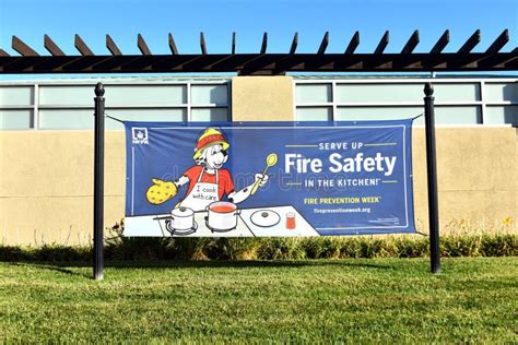 Fire Prevention Week Banner With Serve Up Fire Safety In The Kitchen