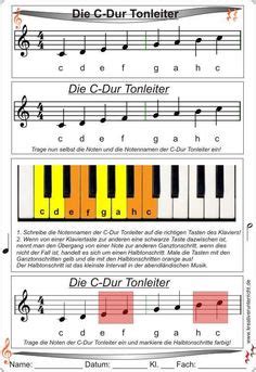 Klaviertastatur zum ausdrucken pdf.pdf size: Arbeitsblätter zum Thema Notenzeilen und Klaviertasten mit ...