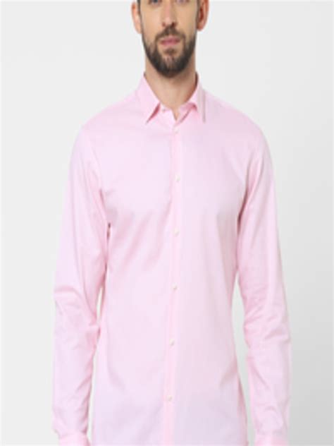 Buy Selected Men Pink Self Design Formal Shirt Shirts For Men