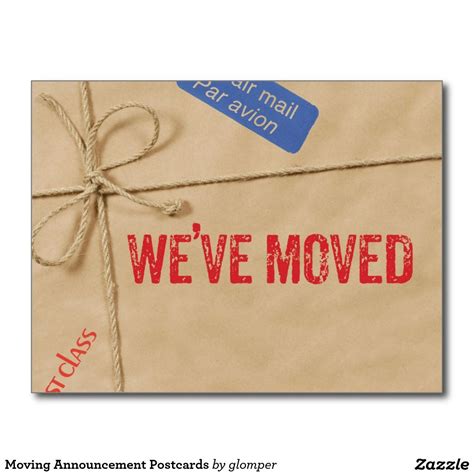 Unique Moving Announcement Postcard Moving Announcement