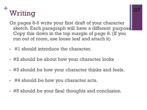 How To Write A Character Sketch At Explore