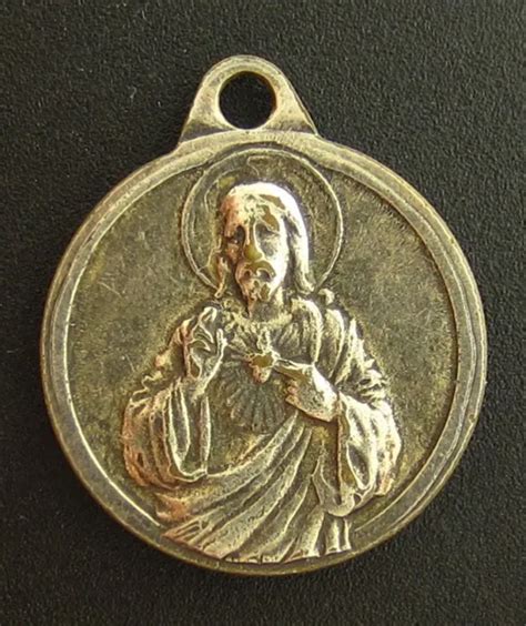 vintage sacred heart of jesus our lady of mount carmel medal religious catholic 9 89 picclick