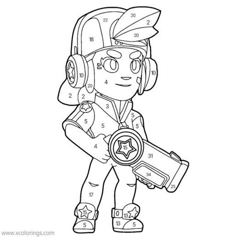 Brawl Stars Shelly Coloring Pages Xcolorings Com Kulturaupice