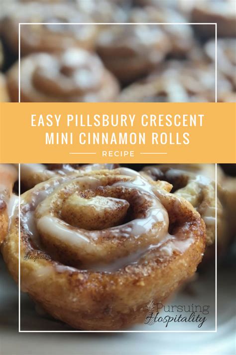 Easy Pillsbury Crescent Mini Cinnamon Rolls Recipe Pursuing