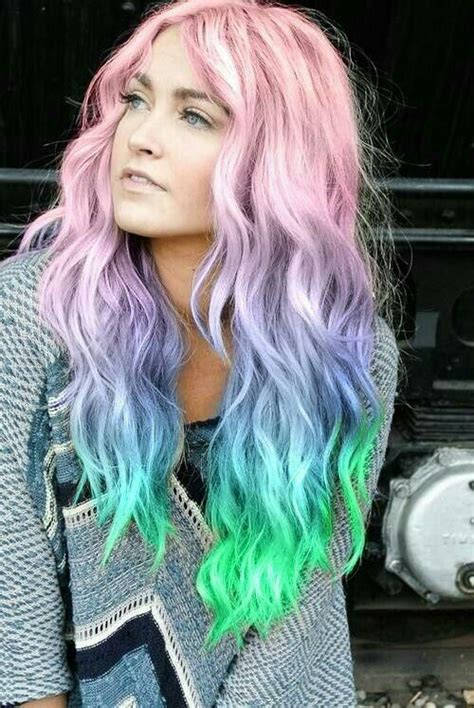 Great Face Pastel Rainbow Hair Hair Color Pastel Hair Color Pink
