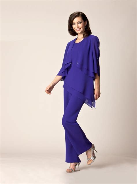 Purple Mother Of The Bride Pant Suits Summer Formal Dresses Scoop
