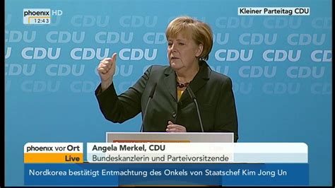 Kleiner Parteitag Der Cdu Rede Von Angela Merkel Am 09122013 Youtube