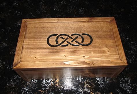 Double Infinity Keepsake Box Can Be Personalized Engraved