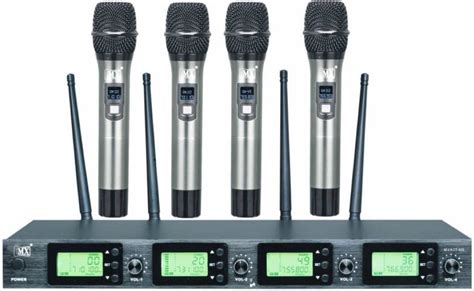 Mx Professional 4 Channel Uhf Series Wireless Cordless Microphones