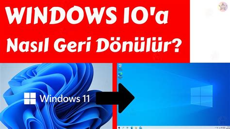 Windows 11den Windows 10a Geri Dönme Çok Basİt Youtube