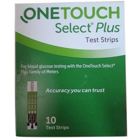 One Touch Select Plus 10 Test Strips 10 Ul Of Blood Rs 400 Box Id