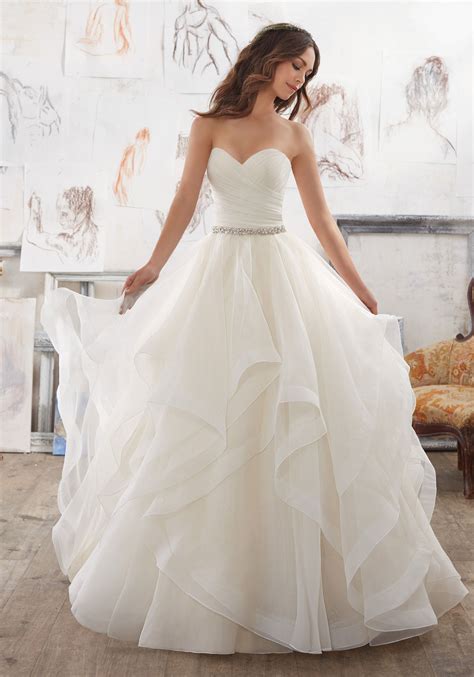 Wedding Dress Mori Lee 5504 Ball Gown Organza Wedding Dress