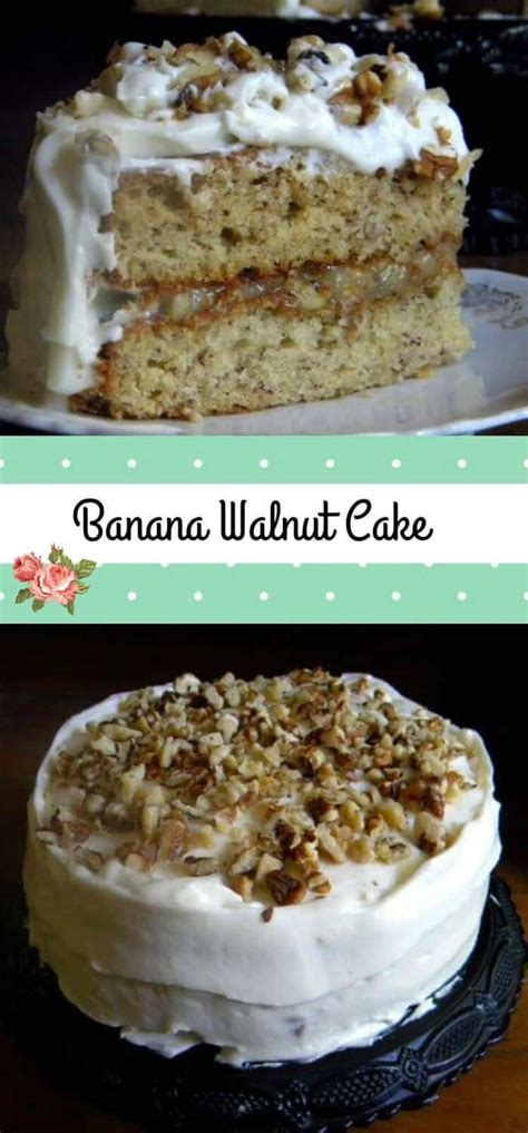 Got left over bananas, here is a delishous 1 (18.25 ounce) box yellow cake mix 1 small box vanilla instant pudding or cheesecake instant pudding ¾ cup vegetable oil ¾. Banana Walnut Cake with Cream Cheese Frosting | Restless ...