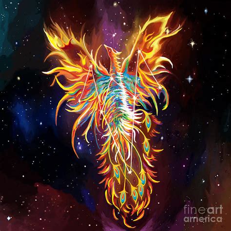 Phoenix Rising Constellation Painting By Jackie Case Fine Art America
