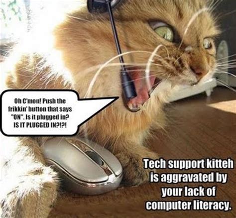 Cat Tech Support Computer Humor Geek Humor Gamer Humor