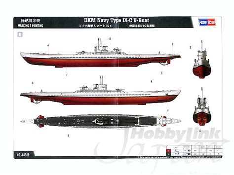 1350 Dkm Navy Type Ix C U Boat By Hobby Boss Hobbylink Japan