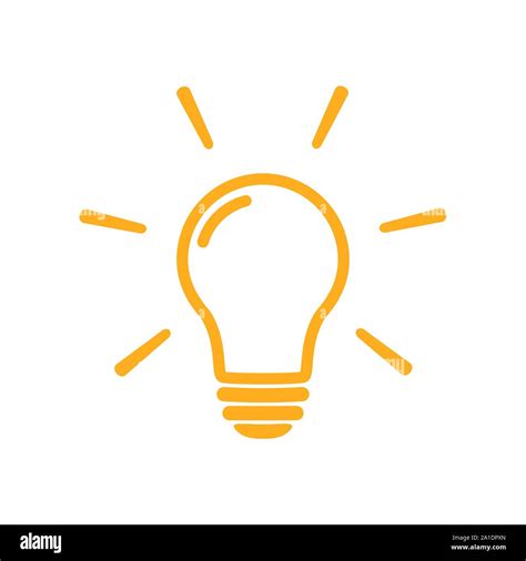 Solution Icon Lamp Light Bulb Symbol Idea Concept Stock Vector Image