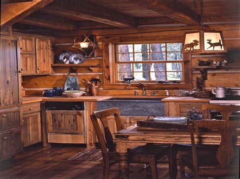 Old Log Cabins Small Rustic Log Cabin Kitchens Cozy Log