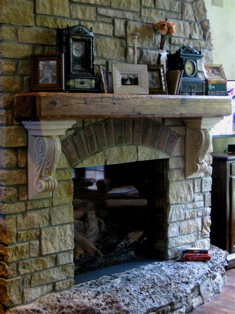 Maybe you would like to learn more about one of these? Acanthus corbels support a wooden beam mantel | www ...