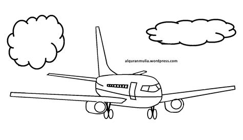 contoh gambar mewarnai pesawat boeing kataucap