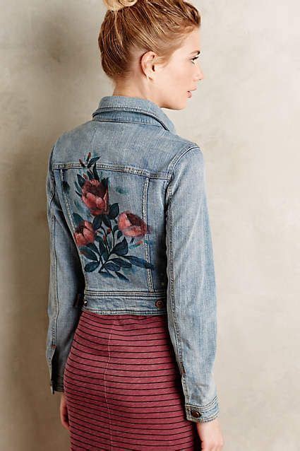 Dm me to discuss designs. Pilcro Rosegarden Denim Jacket | Denim jacket embroidery ...