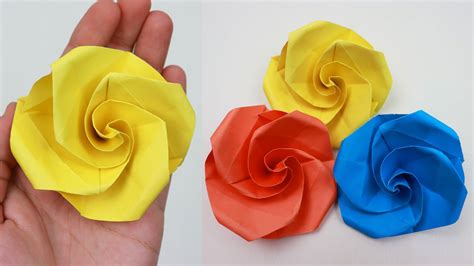 Diy Origami Roses Idea How To Make Origami Paper Rose Craft Easy