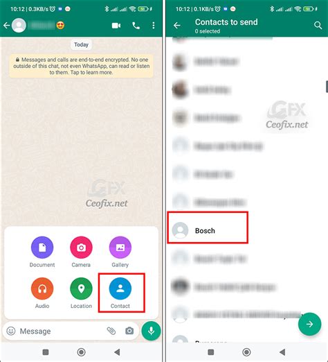 How To Share Contact Info In A Whatsapp Chat