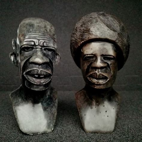 Hand Sculpted Figures African Busts Male And Female Catawiki