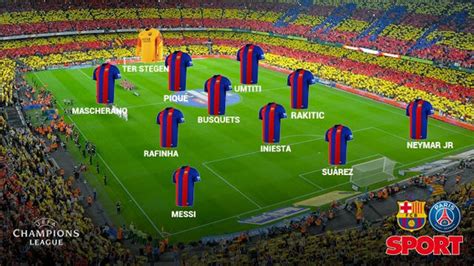 Check spelling or type a new query. Alineaciones del FC Barcelona - PSG de los octavos de la ...