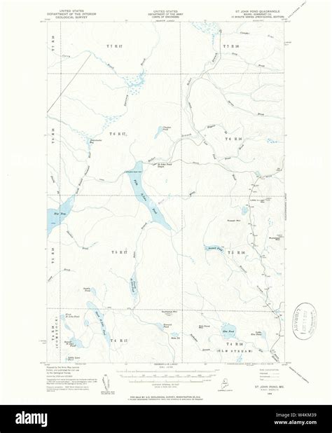 Maine Usgs Historical Map St John Pond 460918 1954 62500 Restoration