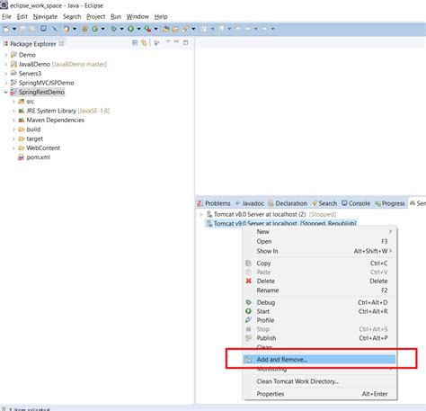 There i was able to change the startup mode and shutdown mode to java. How to deploy an application on Tomcat server in Eclipse - LearnJava