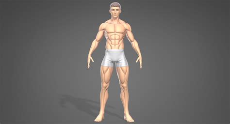3d Model Male Stylistic Base Body Vr Ar Low Poly Cgtrader Hot Sex Picture