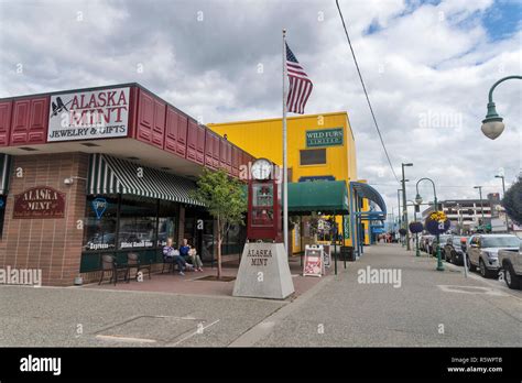 Streets Of Anchorage Municipality Of Anchorage Alaska Usa Stock