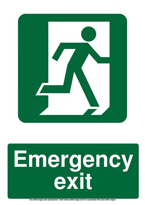 Emergency Exit Signs Poster Template