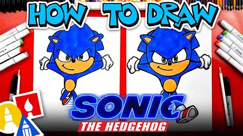 How To Draw Sonic From Sonic The Hedgehog Movie Youtube