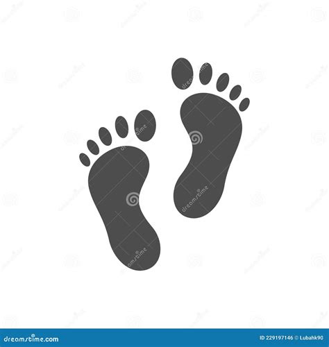 Footprint Icon Shoe Dance Shoeprint Footstep Vector Stamp Silhouette
