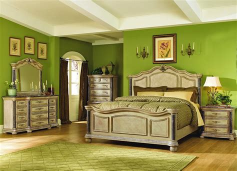 Brown queen size 3 piece bedroom set furniture modern bed leather 2 nightstands. Antique bedroom furniture for sale1