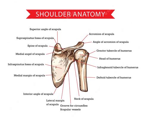 Shoulder Anatomy Sketch Scapula And Humerus Bone Stock Vector Hot Sex Picture