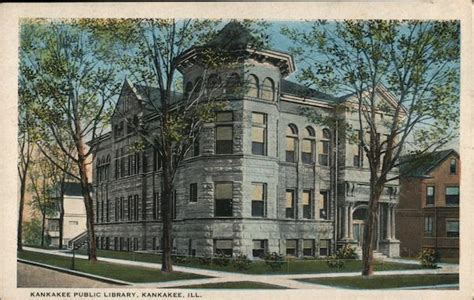 Kankakee Public Library Illinois Postcard